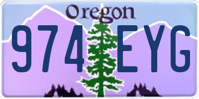 OR license plate 974EYG