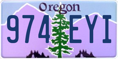 OR license plate 974EYI