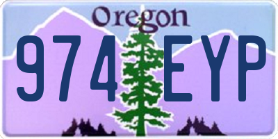 OR license plate 974EYP