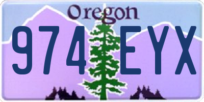 OR license plate 974EYX
