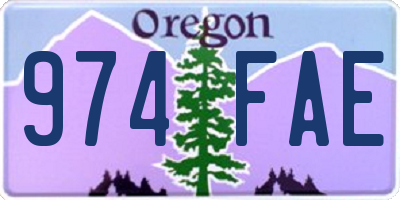 OR license plate 974FAE