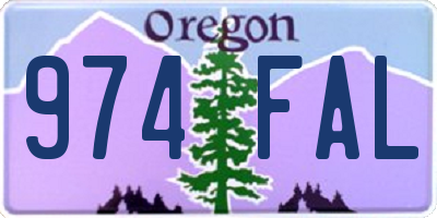 OR license plate 974FAL
