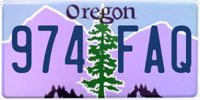 OR license plate 974FAQ