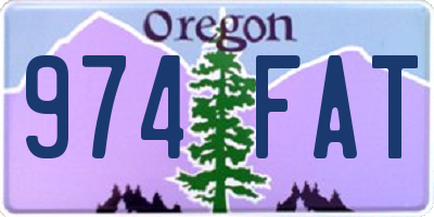 OR license plate 974FAT