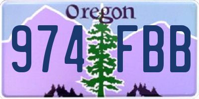 OR license plate 974FBB