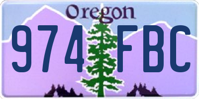OR license plate 974FBC