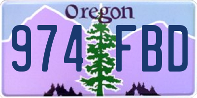 OR license plate 974FBD