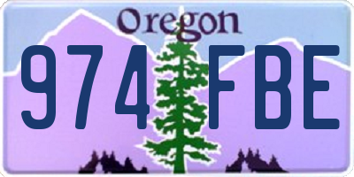 OR license plate 974FBE