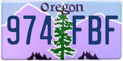 OR license plate 974FBF