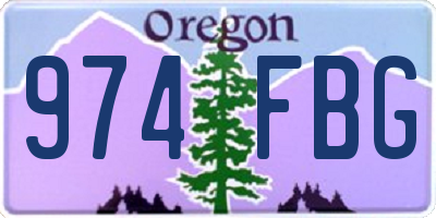 OR license plate 974FBG