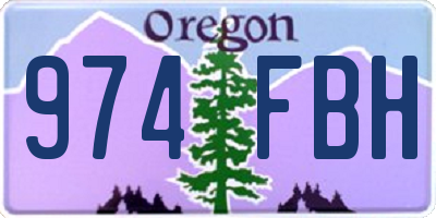 OR license plate 974FBH