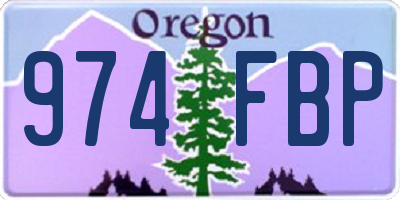OR license plate 974FBP