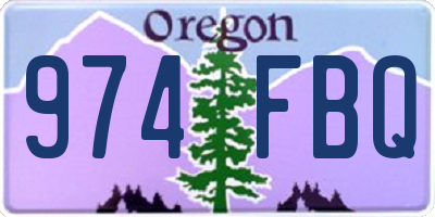OR license plate 974FBQ