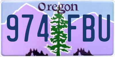 OR license plate 974FBU