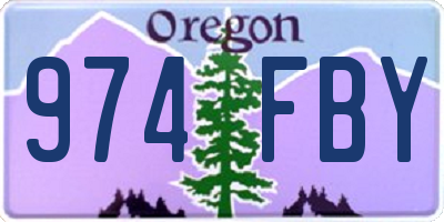 OR license plate 974FBY