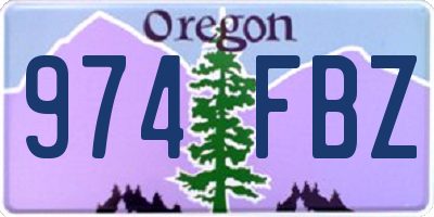 OR license plate 974FBZ