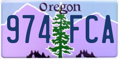OR license plate 974FCA