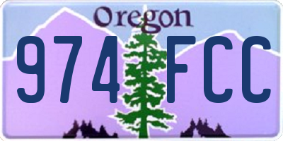 OR license plate 974FCC
