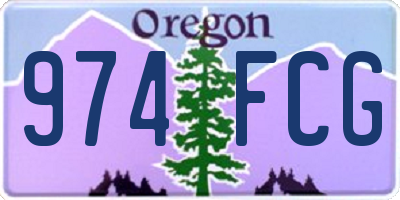 OR license plate 974FCG