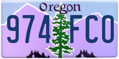 OR license plate 974FCO