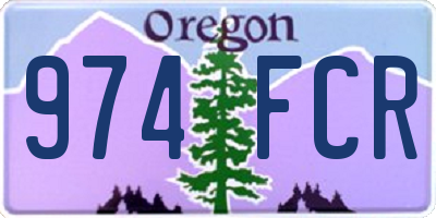OR license plate 974FCR