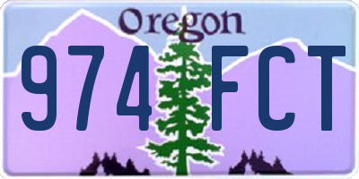 OR license plate 974FCT