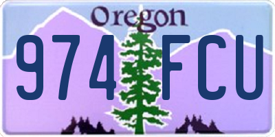 OR license plate 974FCU