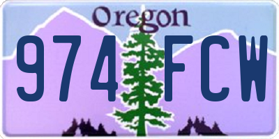 OR license plate 974FCW