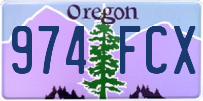 OR license plate 974FCX