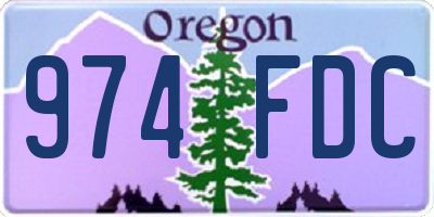 OR license plate 974FDC