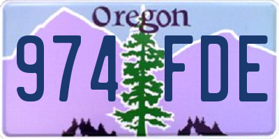 OR license plate 974FDE
