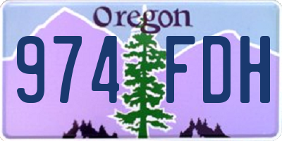 OR license plate 974FDH