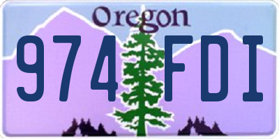 OR license plate 974FDI