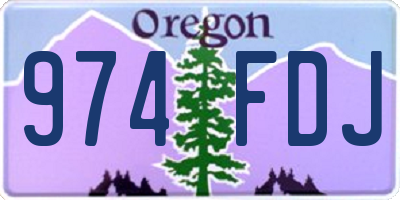 OR license plate 974FDJ