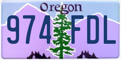 OR license plate 974FDL