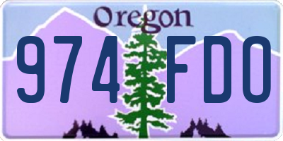 OR license plate 974FDO