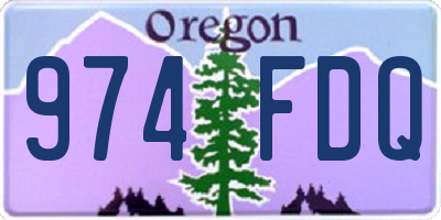 OR license plate 974FDQ