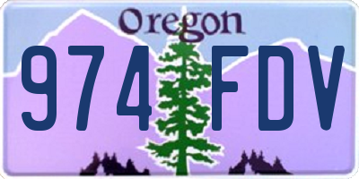 OR license plate 974FDV