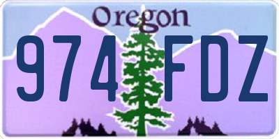 OR license plate 974FDZ