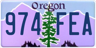 OR license plate 974FEA