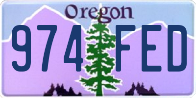 OR license plate 974FED
