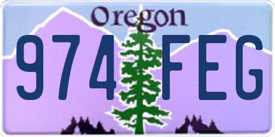 OR license plate 974FEG