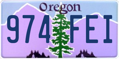 OR license plate 974FEI