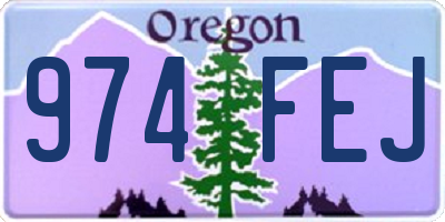 OR license plate 974FEJ