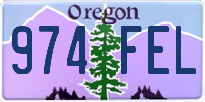 OR license plate 974FEL