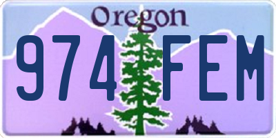 OR license plate 974FEM