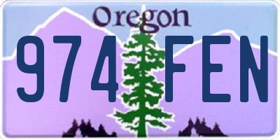 OR license plate 974FEN