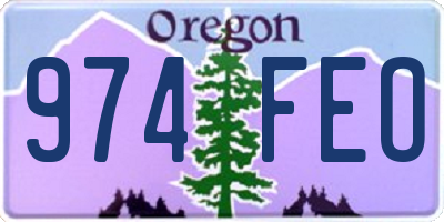 OR license plate 974FEO