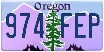 OR license plate 974FEP