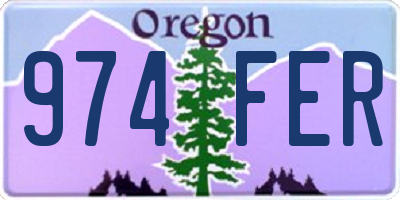 OR license plate 974FER